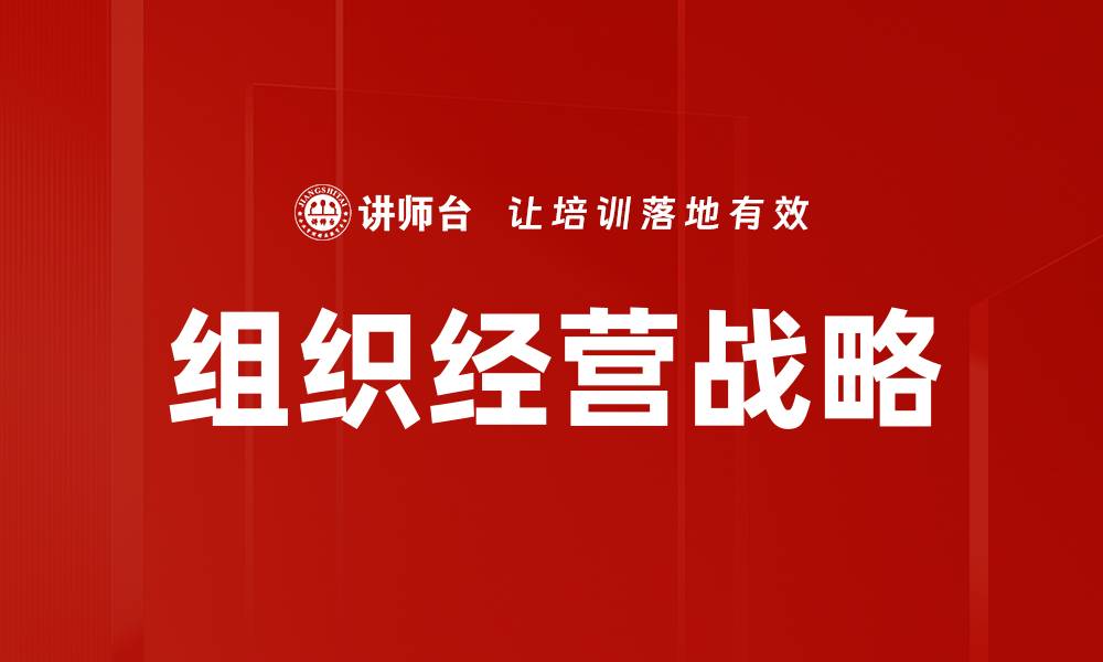 文章组织经营战略的缩略图