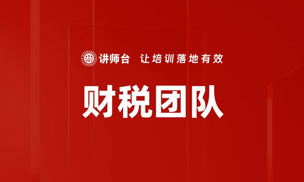 文章财税团队的缩略图