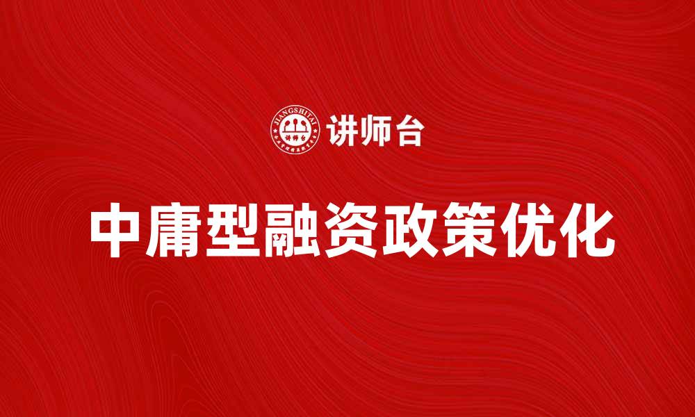 中庸型融资政策优化