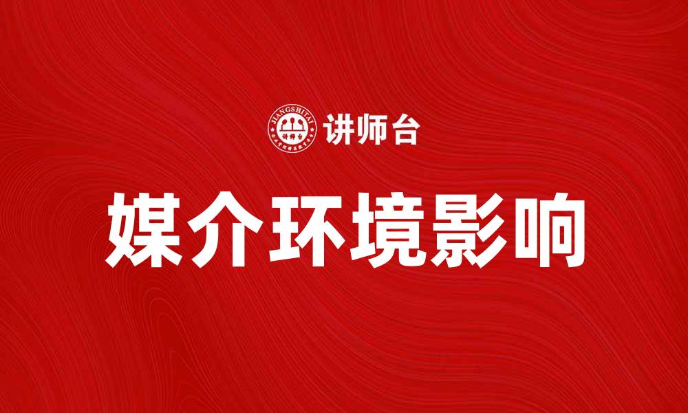 媒介环境影响