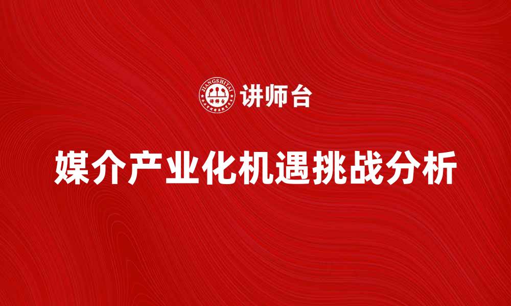 媒介产业化机遇挑战分析