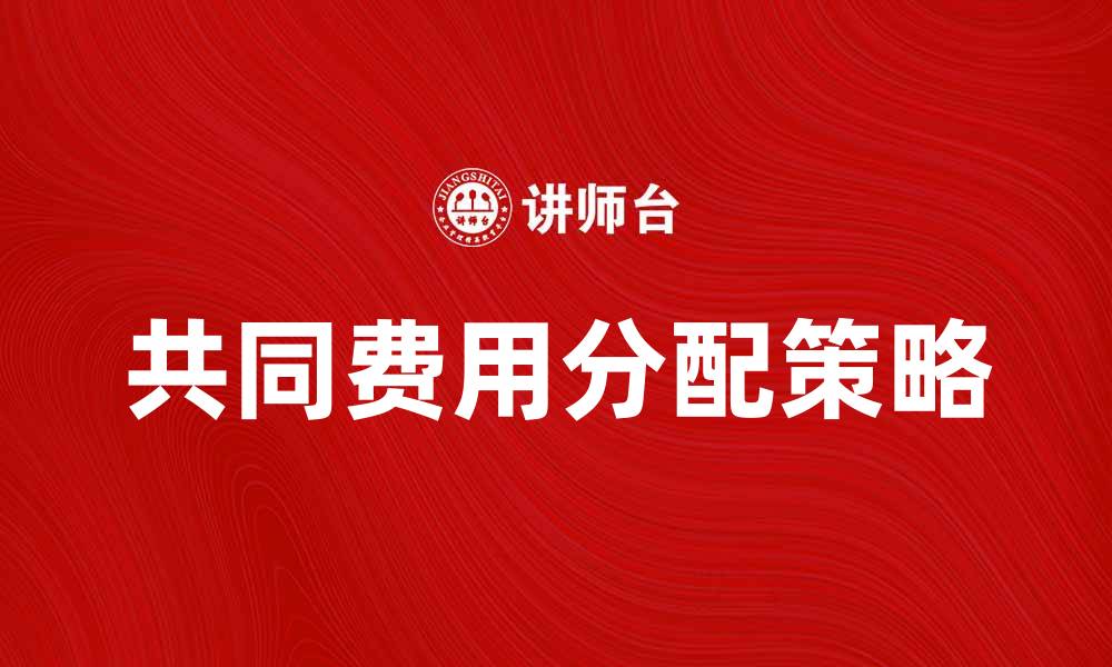 共同费用分配策略