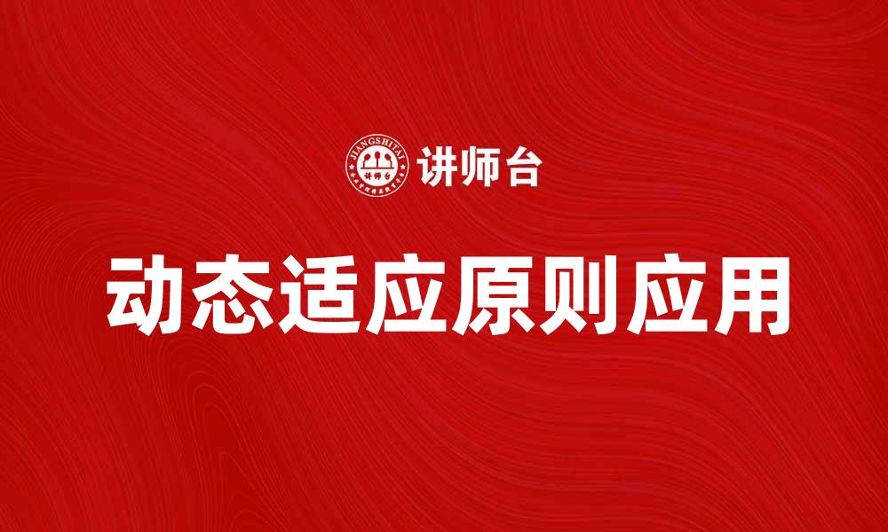 动态适应原则应用