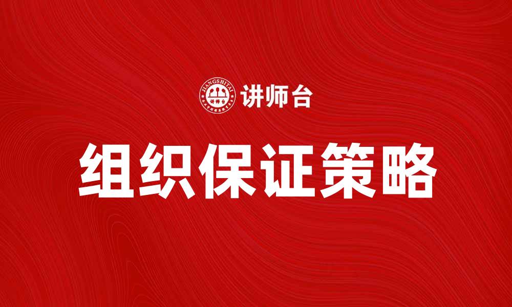 组织保证策略