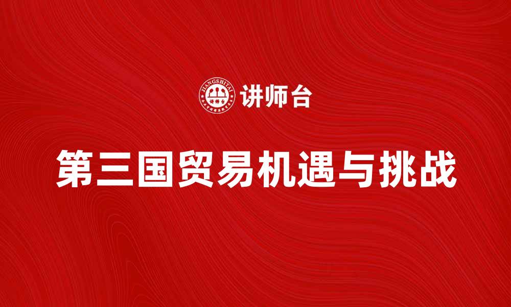 文章第三国贸易的机遇与挑战分析的缩略图