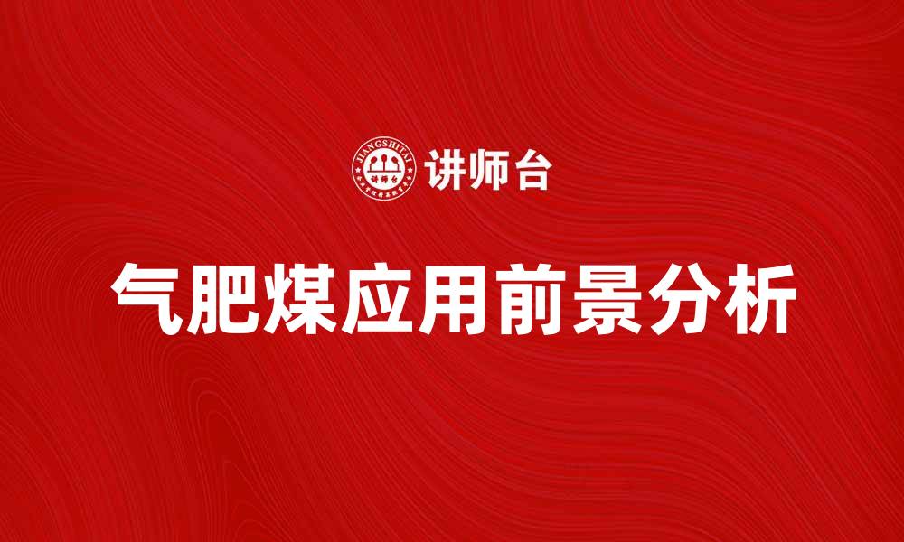气肥煤应用前景分析