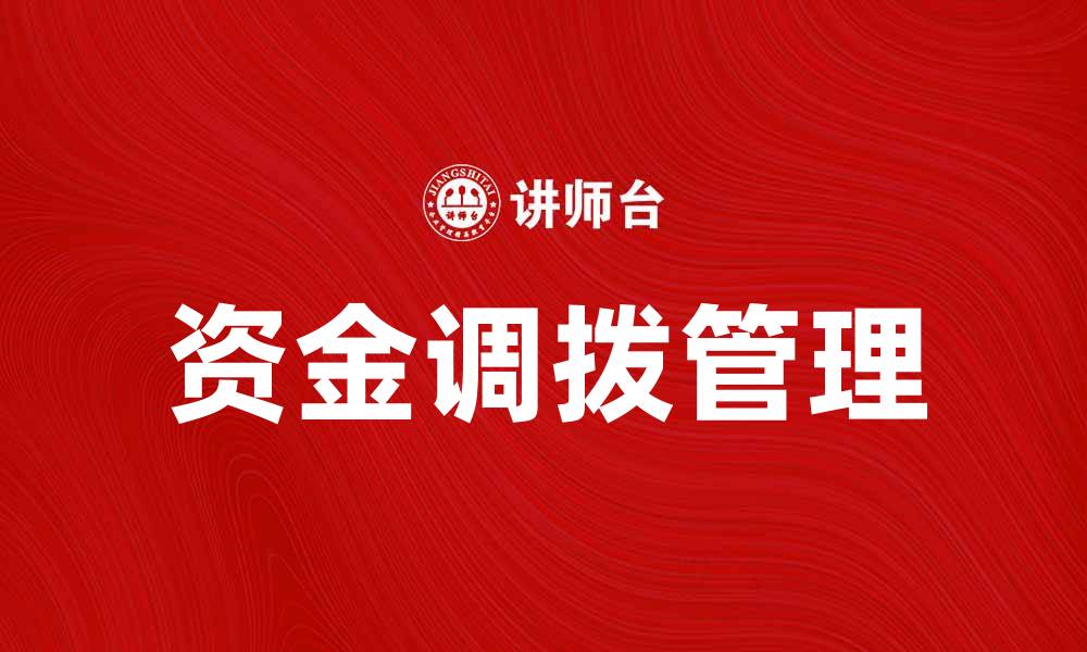资金调拨管理