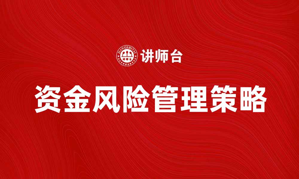 资金风险管理策略
