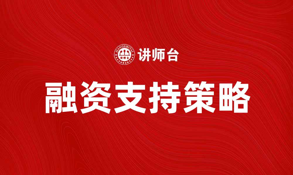 文章资金需求者如何有效获取融资支持与策略分析的缩略图
