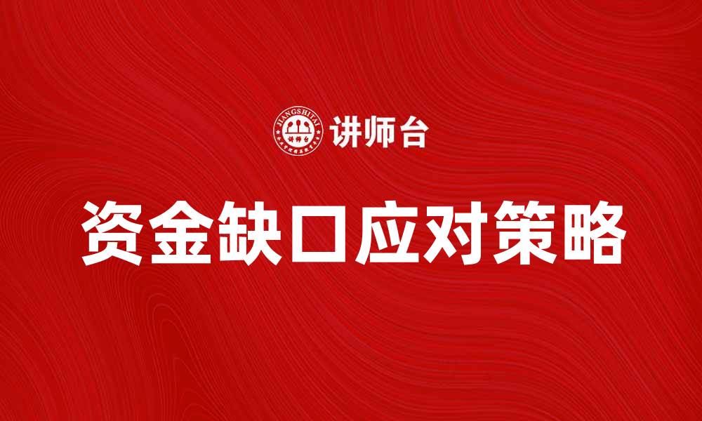 文章资金缺口的应对策略与解决方案分析的缩略图