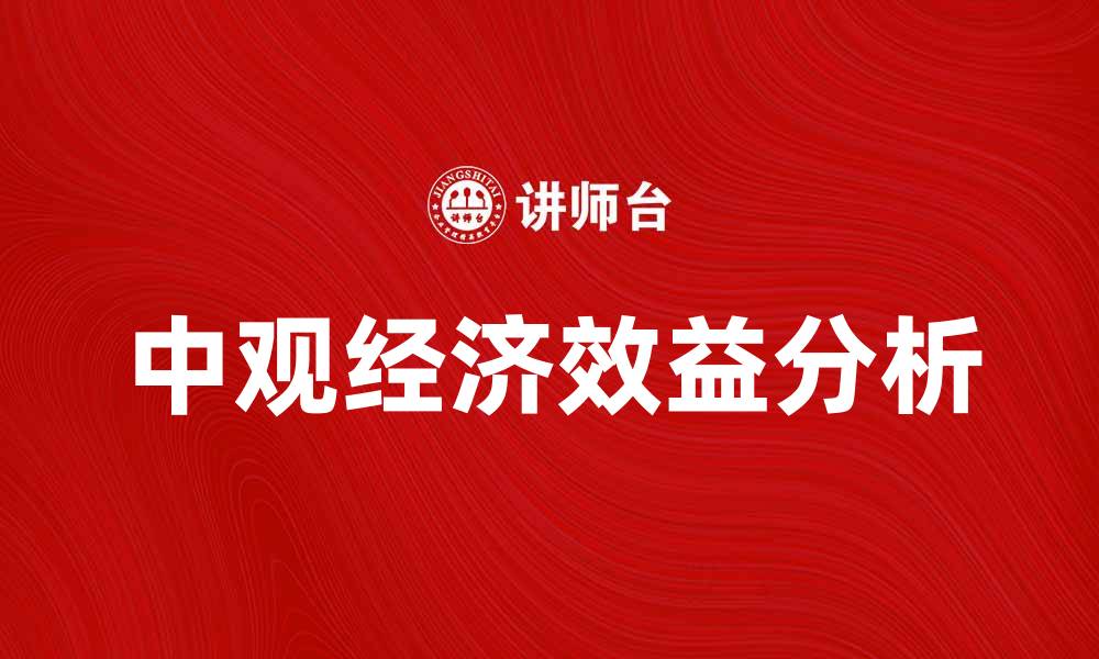文章中观经济效益分析：提升企业竞争力的关键因素的缩略图