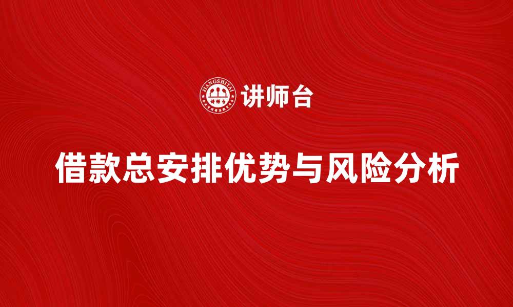 借款总安排优势与风险分析