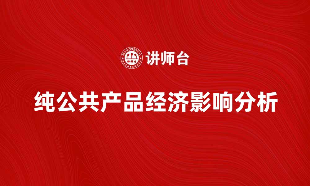 纯公共产品经济影响分析