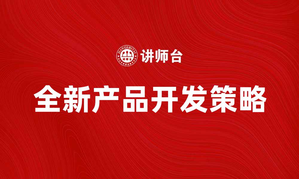 全新产品开发策略