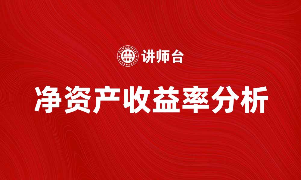 文章提升企业竞争力的关键：净资产收益率解析与应用的缩略图