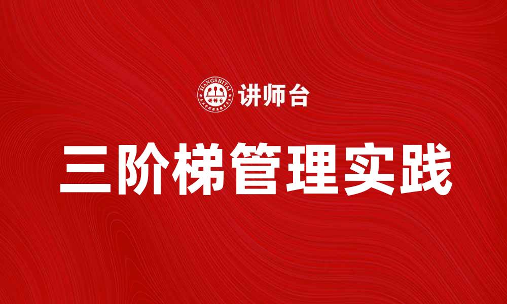 文章优化企业效能的三阶梯管理实践解析的缩略图