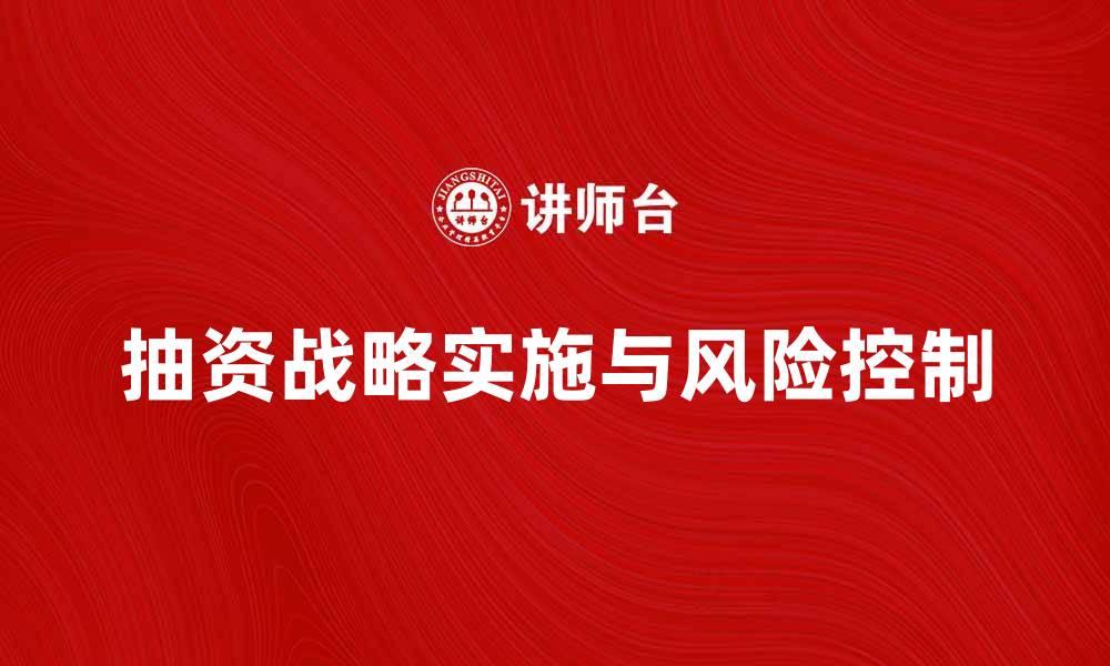 文章抽资战略：企业如何有效实施与风险控制的缩略图