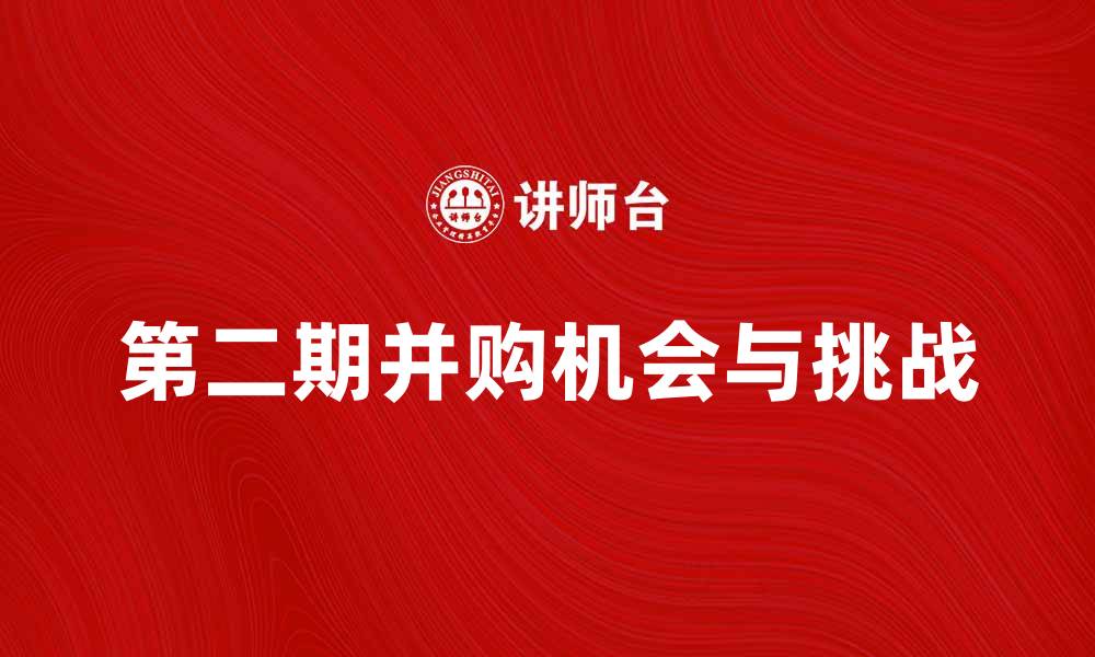 第二期并购机会与挑战
