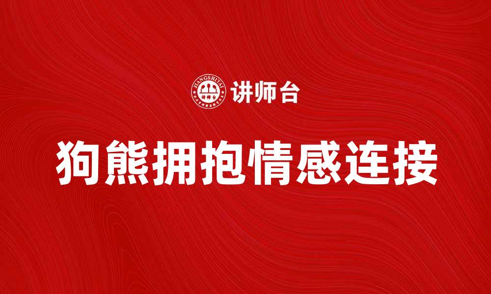 文章狗熊拥抱带来的温暖与幸福感探讨的缩略图