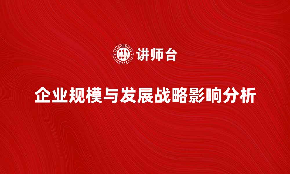 企业规模与发展战略影响分析