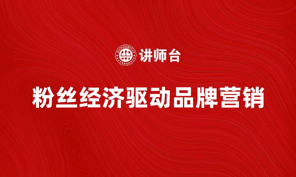 文章粉丝经济如何助力品牌营销与增长新机遇的缩略图