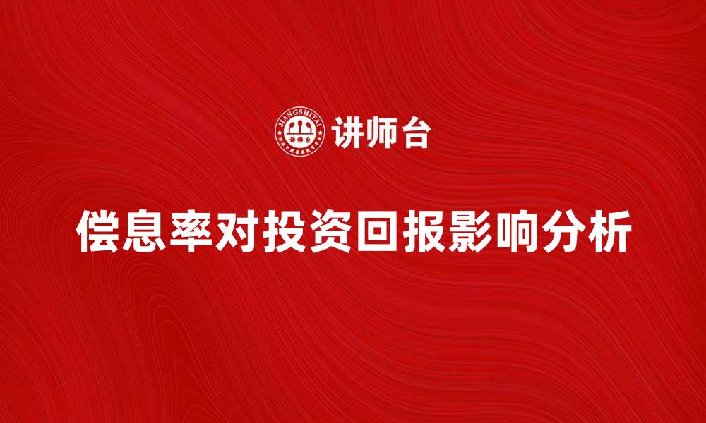 偿息率对投资回报影响分析