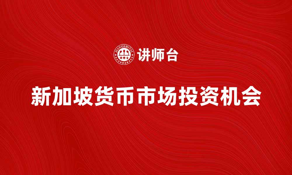 新加坡货币市场投资机会