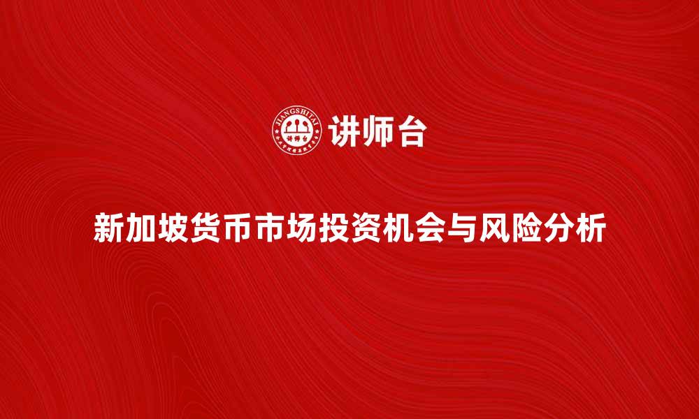 文章新加坡货币市场的投资机会与风险分析的缩略图