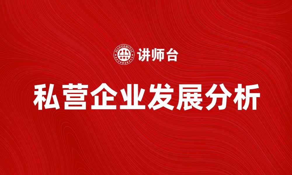 私营企业发展分析