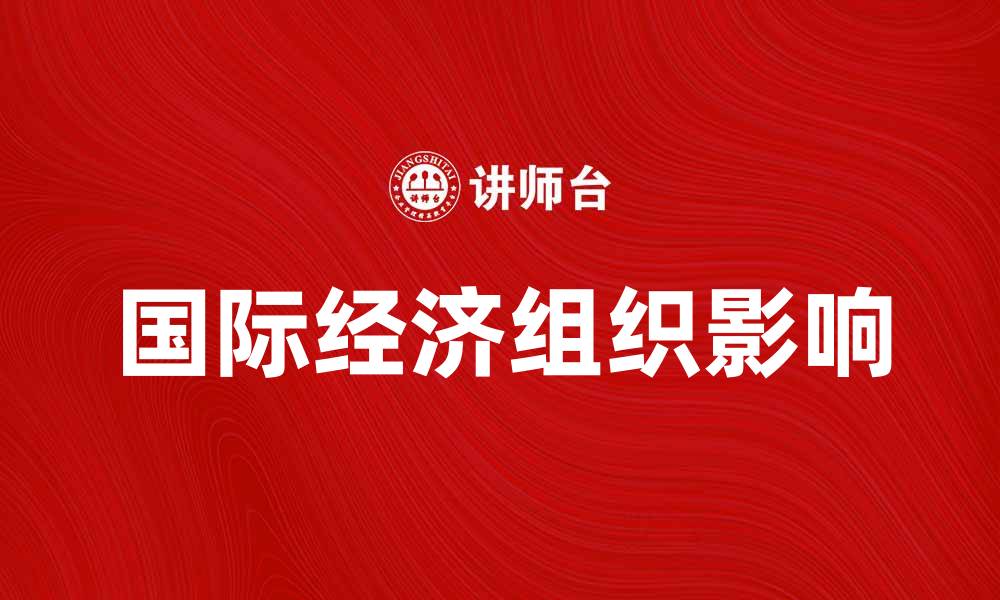 国际经济组织影响