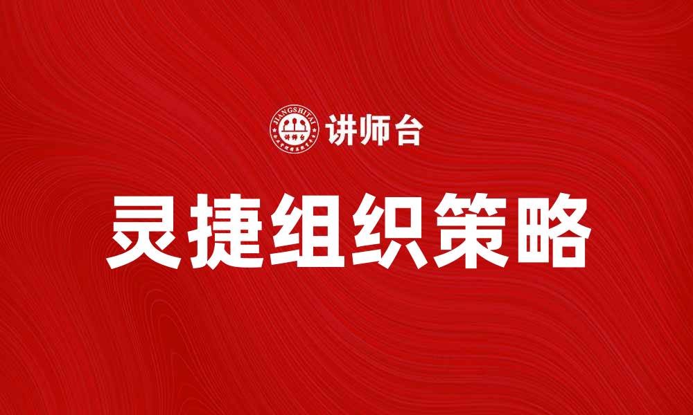 灵捷组织策略