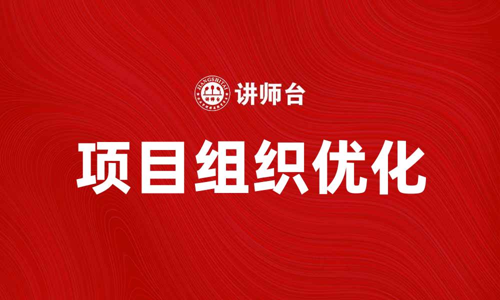 项目组织优化