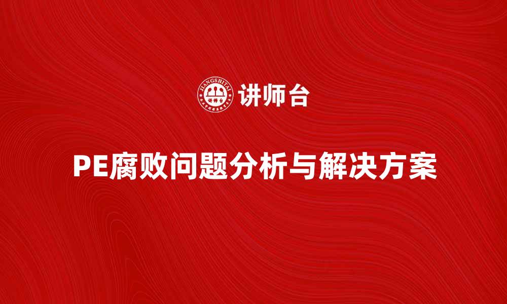 文章PE腐败问题的深层次分析与解决方案探讨的缩略图