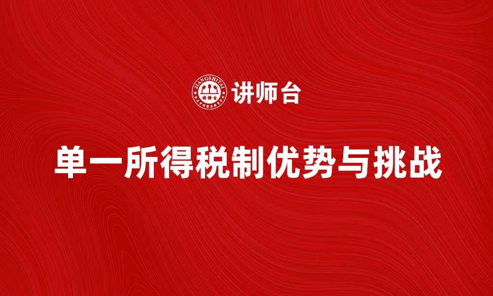 单一所得税制优势与挑战