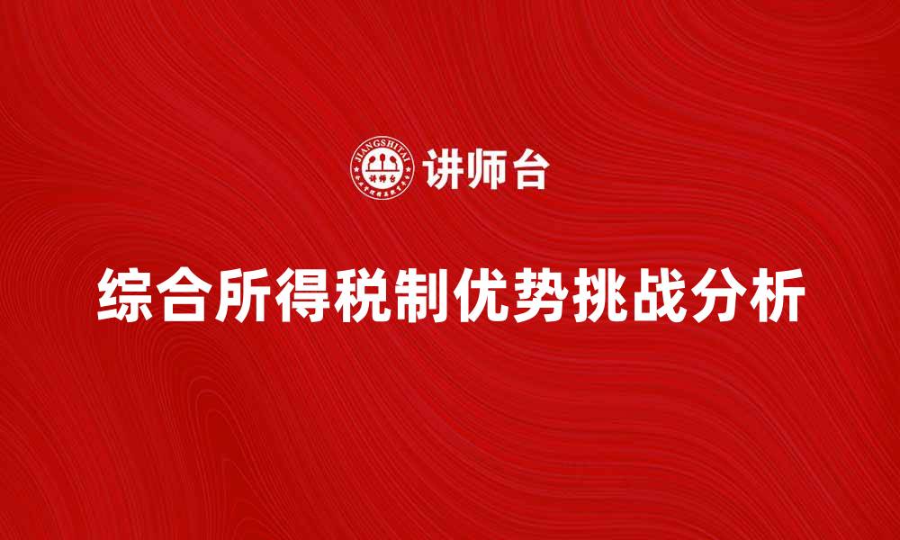 文章深入解析综合所得税制的优势与挑战的缩略图