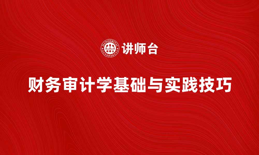 文章财务审计学的基础知识与实践技巧分析的缩略图