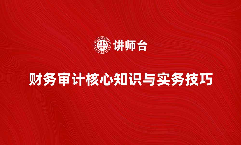 文章掌握财务审计学的核心知识与实务技巧的缩略图