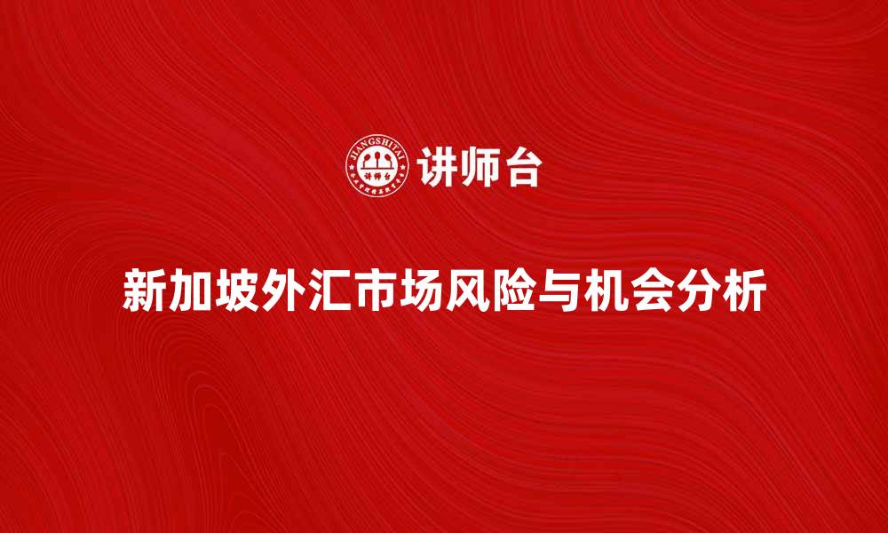 文章新加坡外汇市场的投资机会与风险分析的缩略图