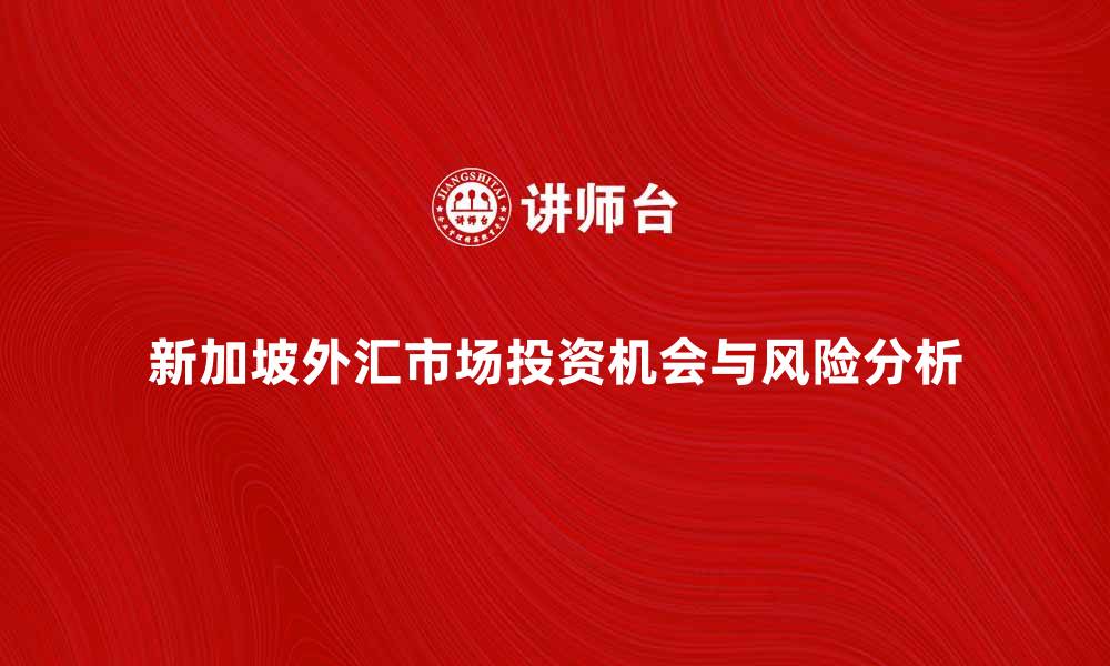 文章新加坡外汇市场的投资机会与风险分析的缩略图