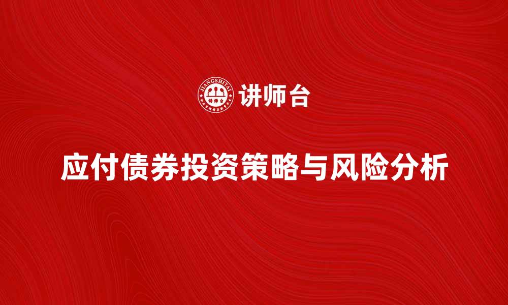 文章应付债券的投资策略与风险分析揭秘的缩略图