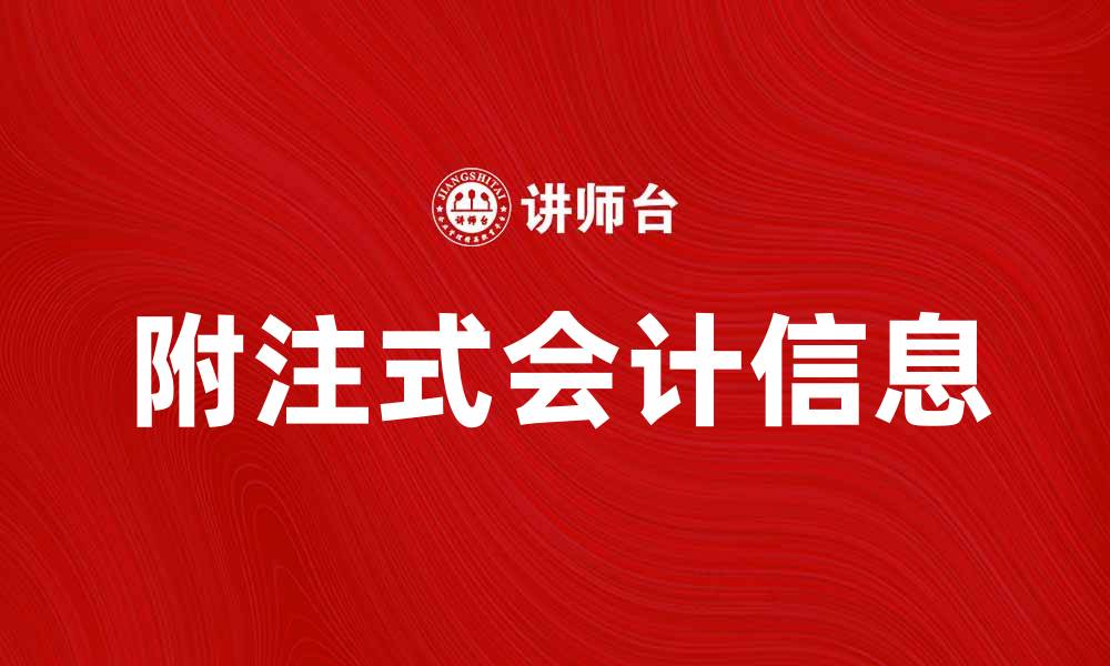 附注式会计信息