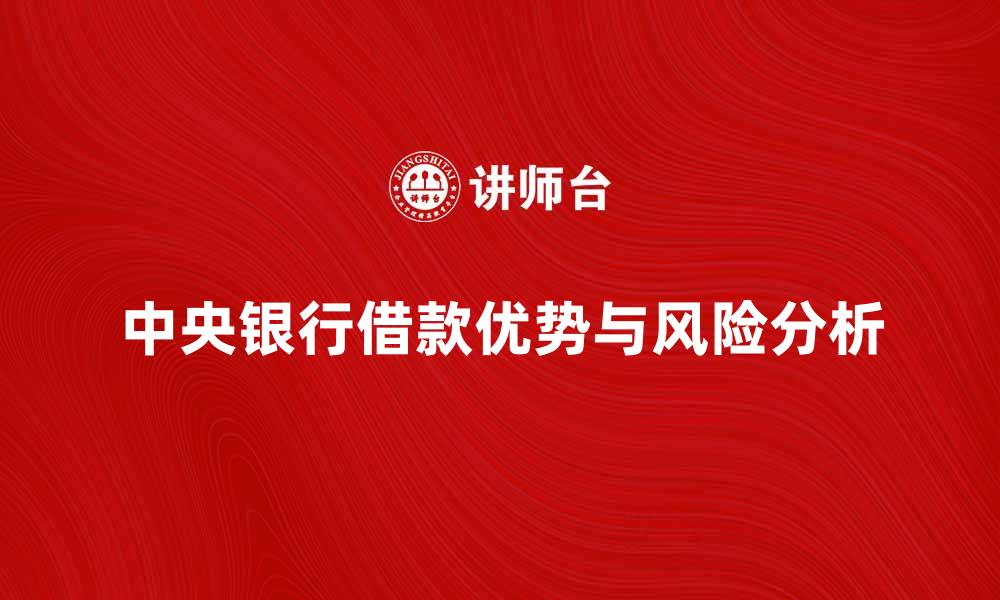 中央银行借款优势与风险分析