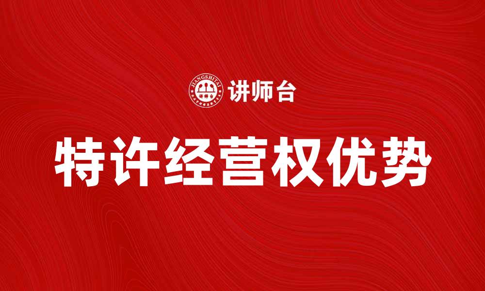 特许经营权优势