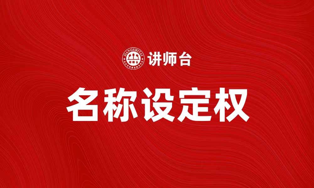 名称设定权