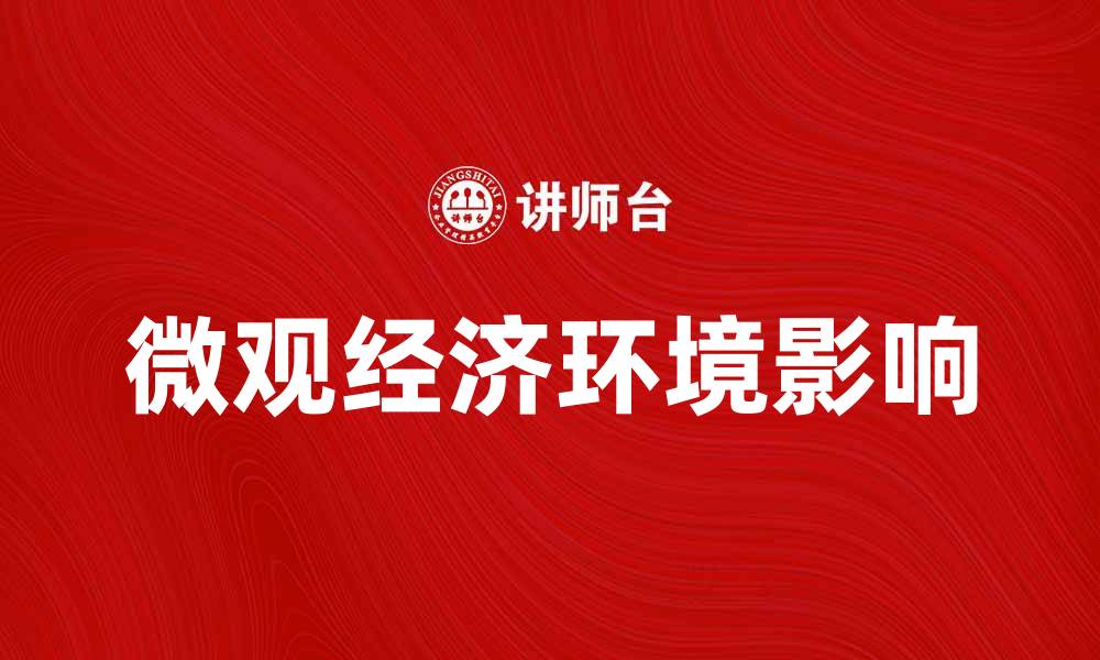 文章深入解析微观经济环境对市场的影响与机遇的缩略图