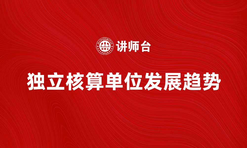 文章独立核算单位的重要性与发展趋势分析的缩略图