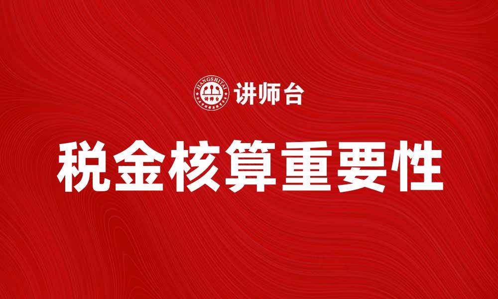 文章税金核算的重要性与方法解析，助力企业财务管理的缩略图