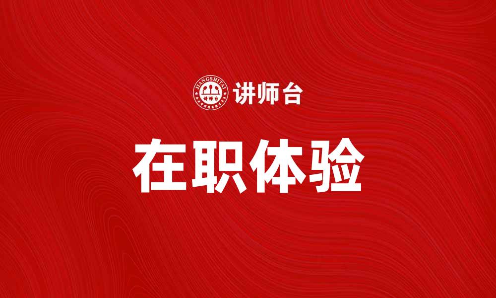 在职体验