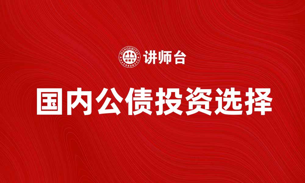 文章国内公债投资指南：如何选择适合的债券产品的缩略图