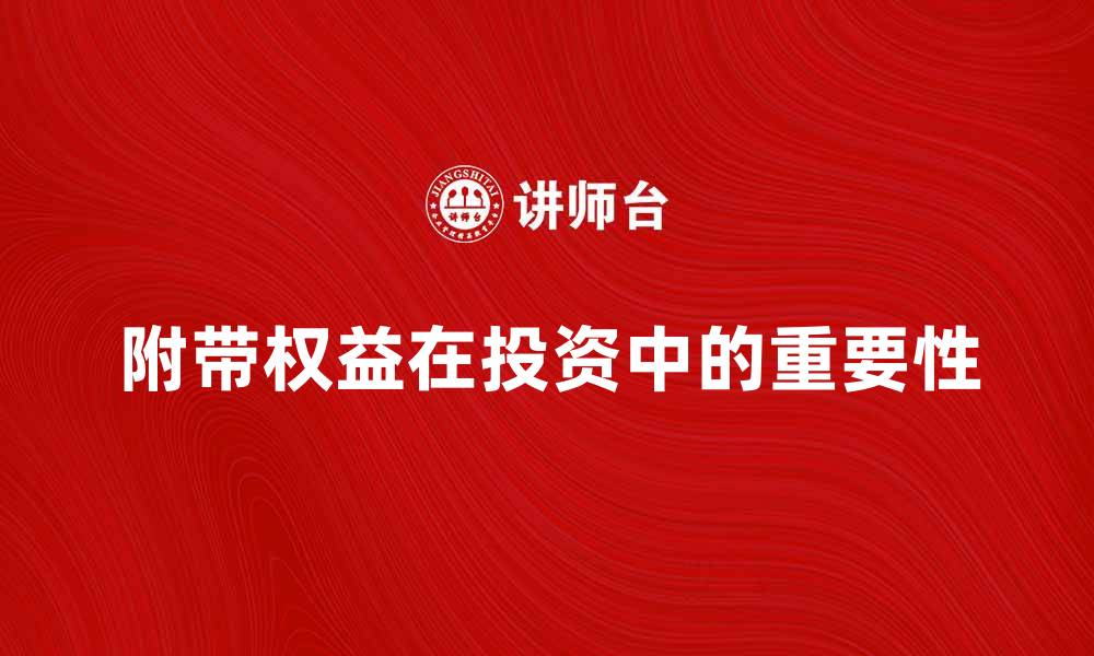 文章附带权益在投资中的重要性解析与应用技巧的缩略图